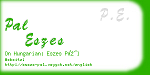 pal eszes business card